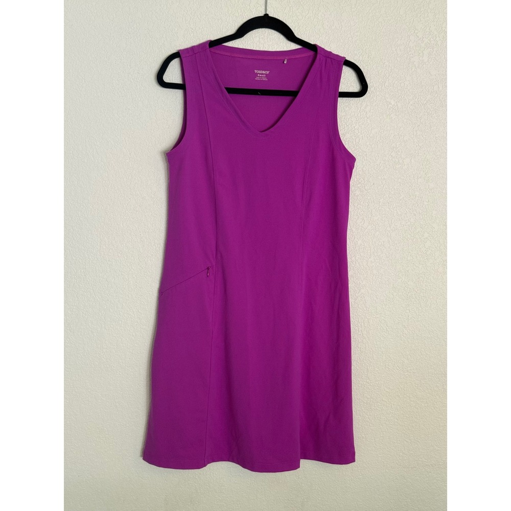 Toad&Co Womens Small Purple Aquaculture Sleeveless V-Neck Shift Dress